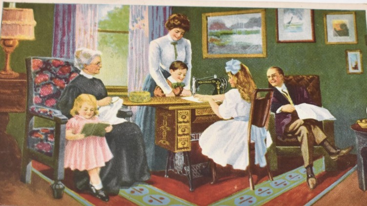 Vintage Singer sewing machine advertisement